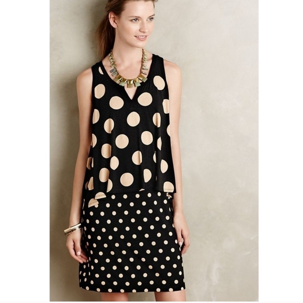 Maeve Davina Layered Polka‎ Dot Dress Size Medium